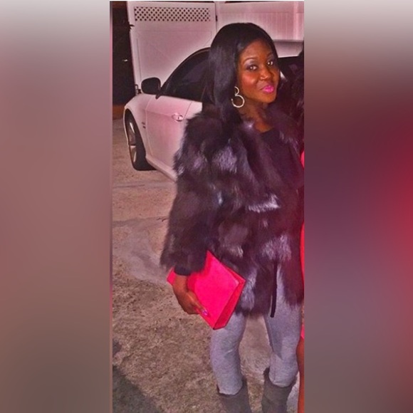 3/4 sleeve beauty silver fox fur coat - Picture 6 of 6